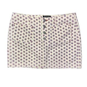 Polo Jeans Co Ralph Lauren canvas mini skirt button fly 10